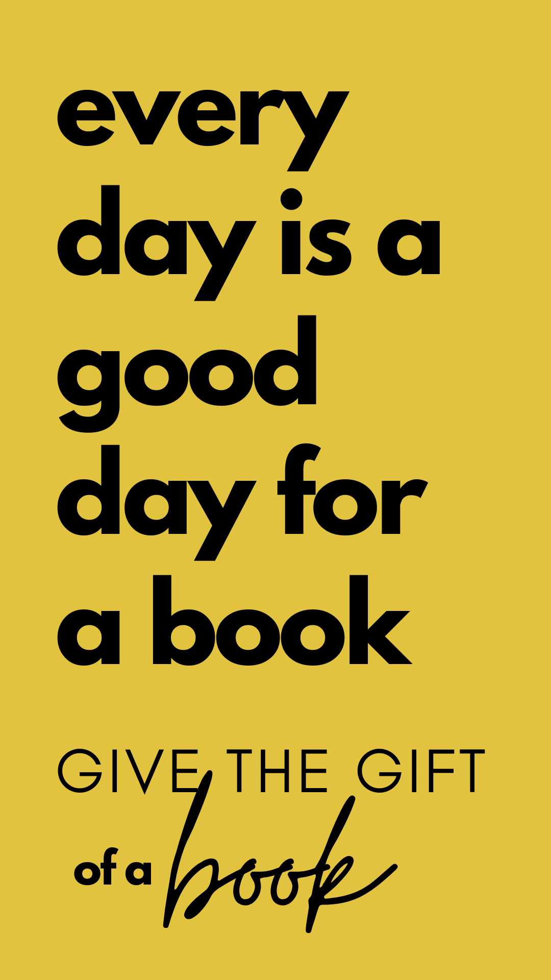 every day is a good day for a book